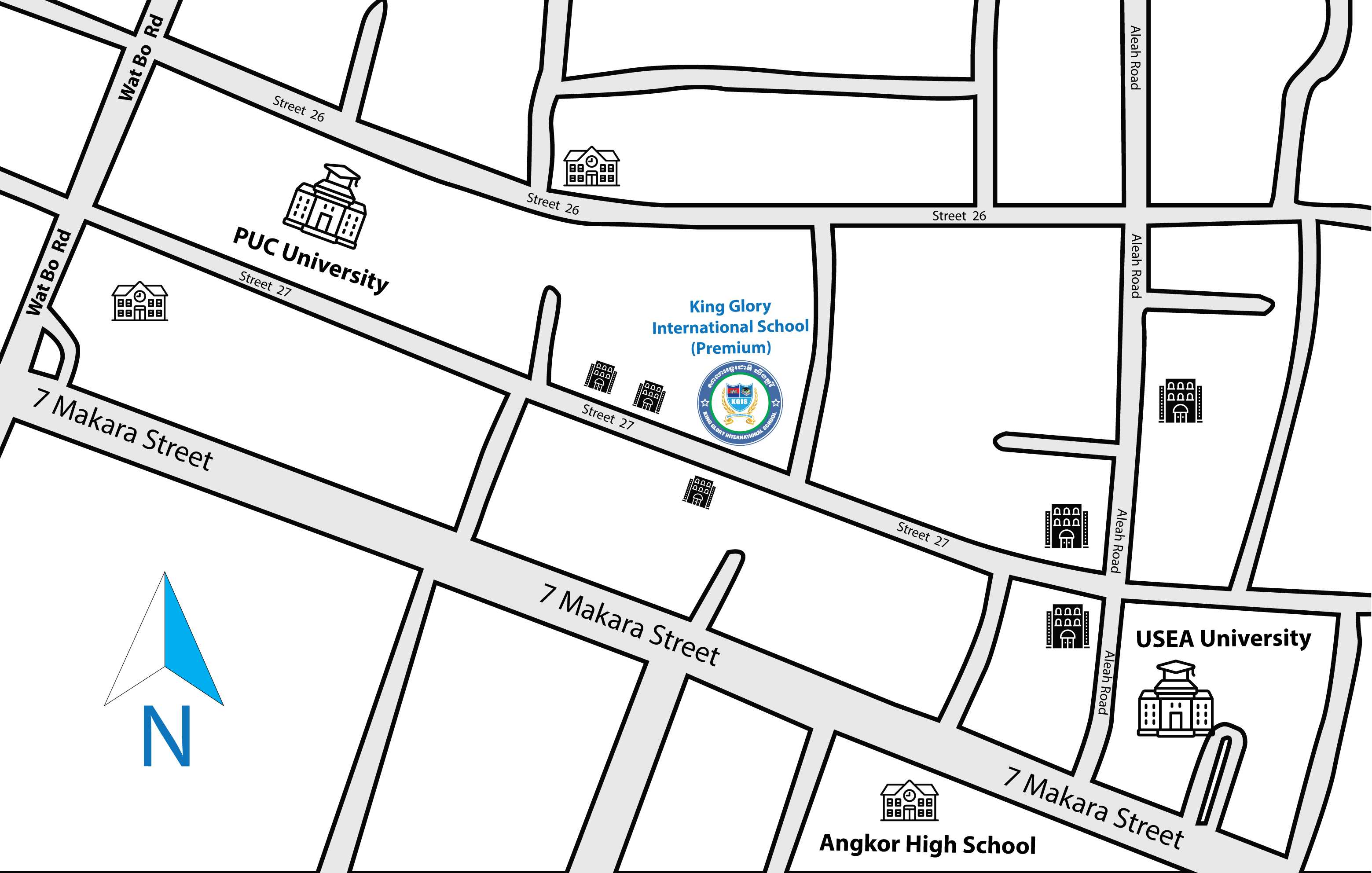 KGIS Location Campus Sala Kamreuk 2 - King Glory International school